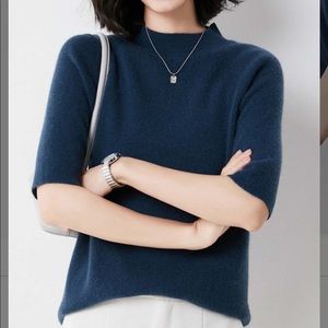 Teal Lavidence Mock Neck Super Soft Elbow Sleeve Sweater Zulily